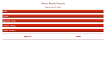 Tablet Screenshot of bartonmedicalpractice.co.uk